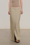SWAYING/KNIT linen straight skirt SW23AW3B18 linen